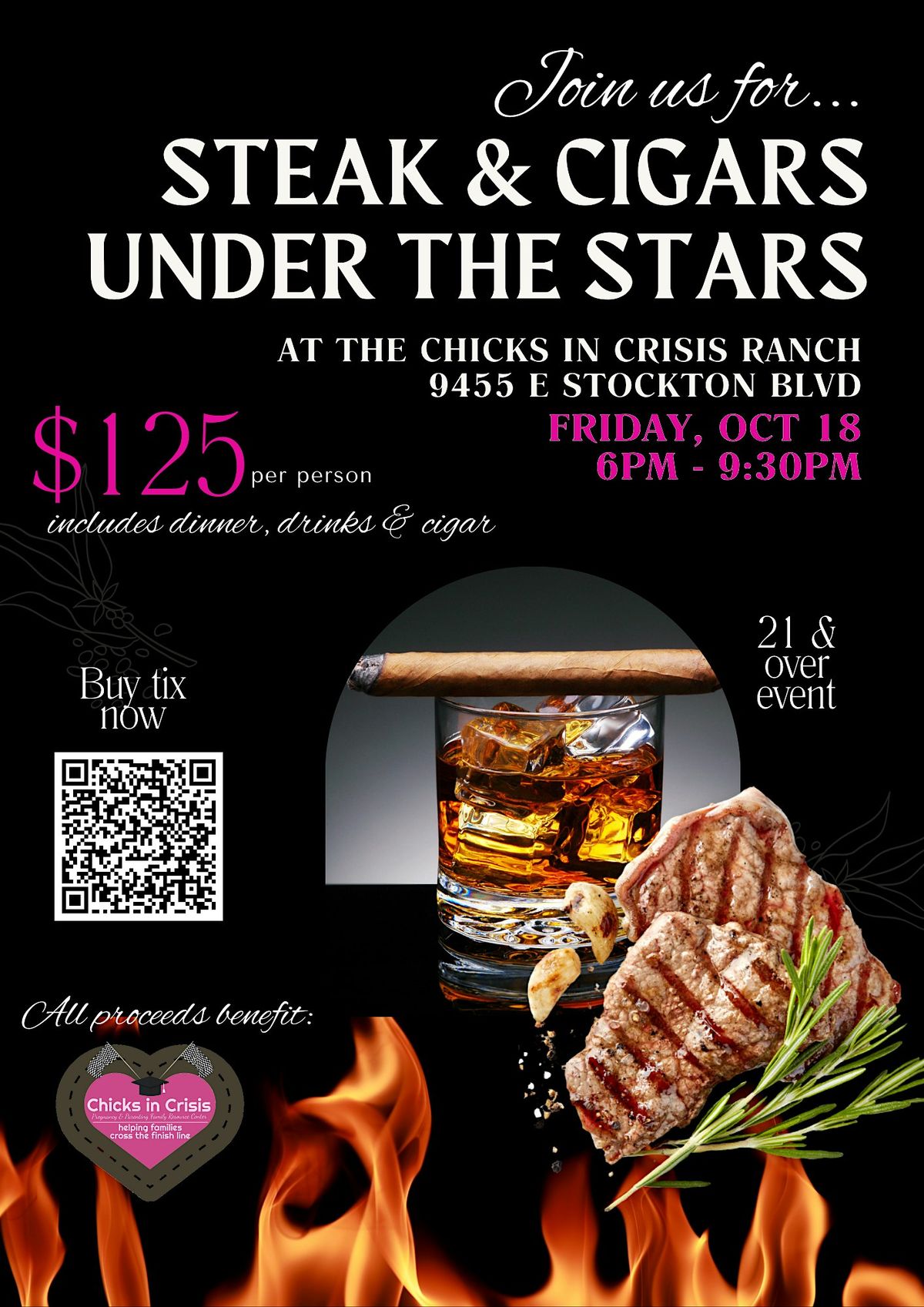 Steak & Cigars Under the Stars for a Cause