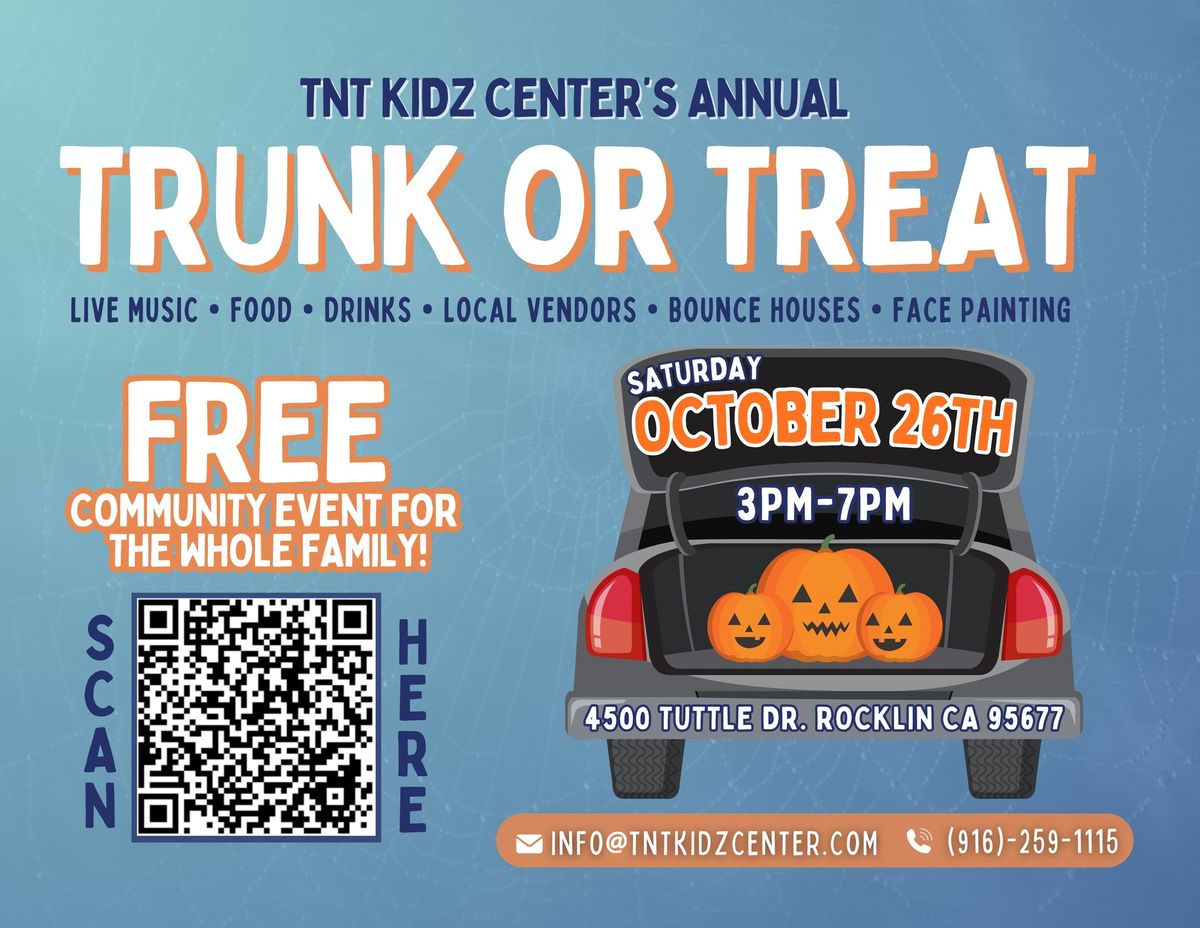 TNT Kidz Center's Annual Fall Festival and Trunk or Treat!