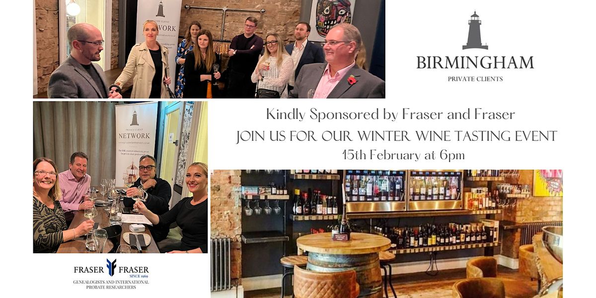 Birmingham Private Clients Winter Wine Tasting Event