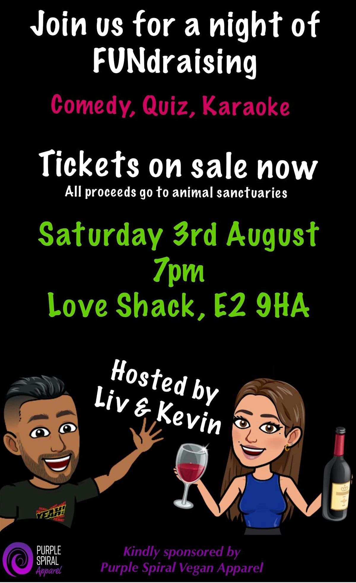 Liv & Kevin\u2019s Vegan Gang FUNdraiser