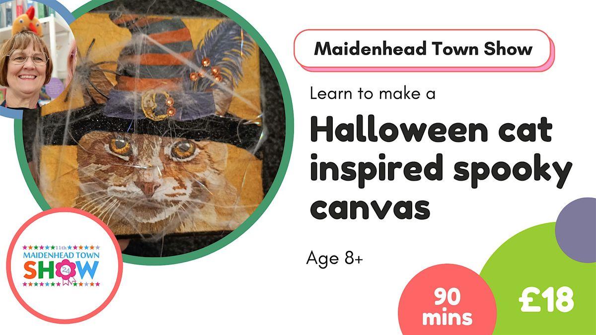 Maidenhead Town Show - Halloween cat inspired spooky canvas with Michelle