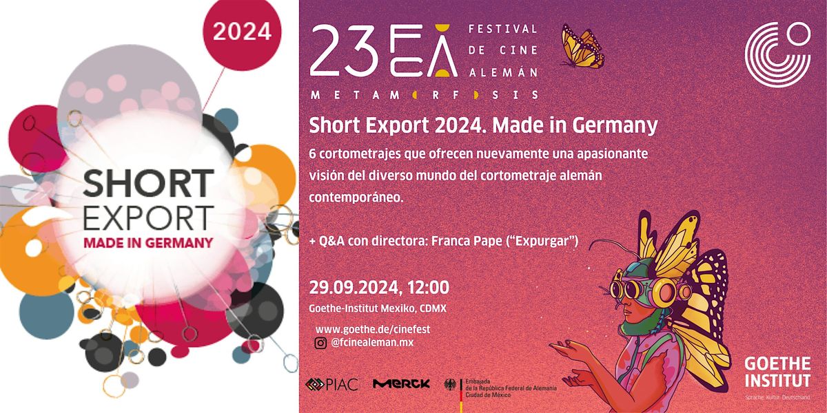 23. Festival de Cine Alem\u00e1n presenta: Short Export 2024. Made in Germany