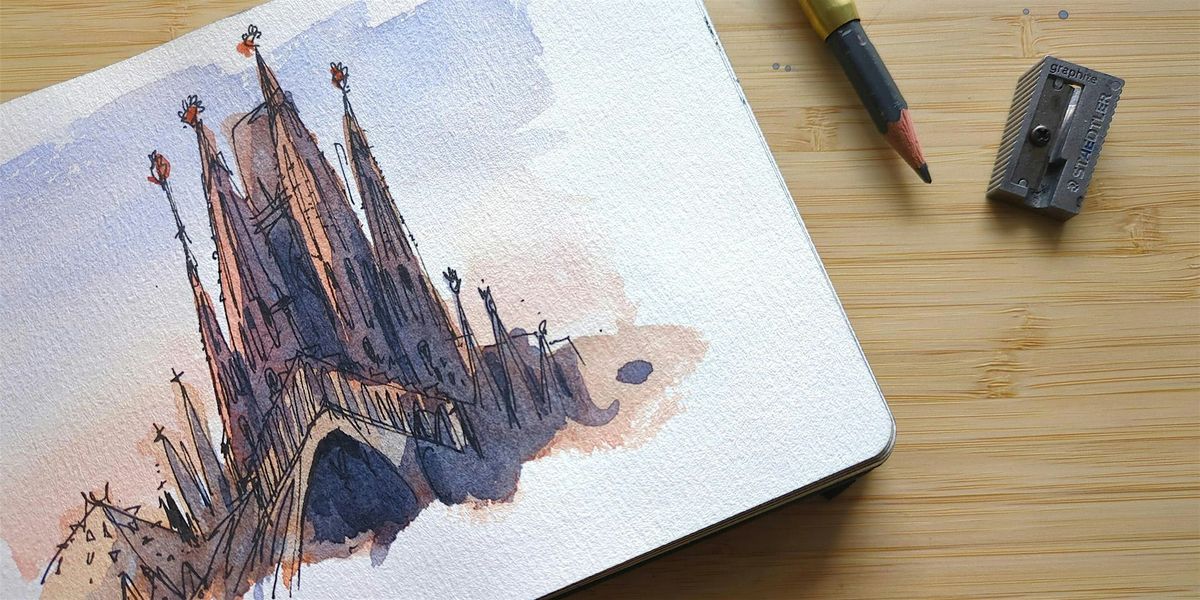Observational Travel Sketching & Painting in Barcelona