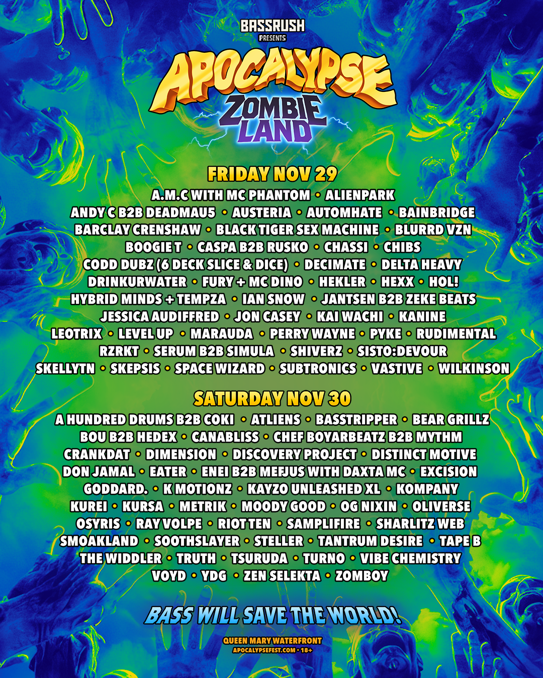 2025 Apocalypse Zombieland - 2 Day Pass at Queen Mary Park