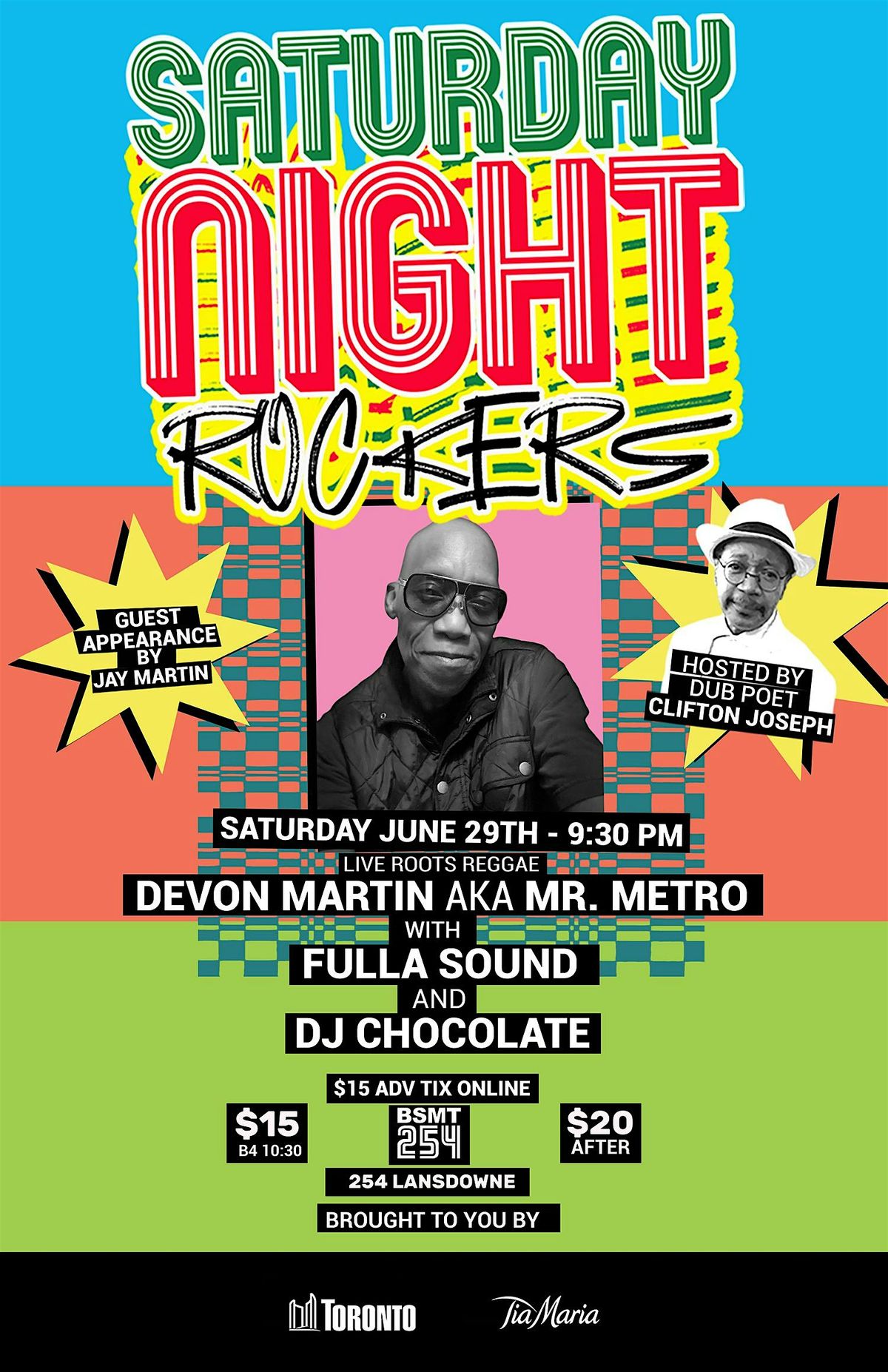 Saturday Night Rockers - Live Reggae feat. Devon 'Mr. Metro' Martin