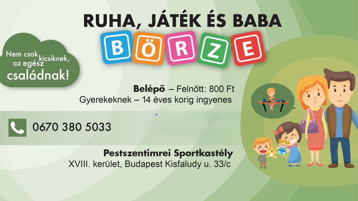 Budapesti Baba-, Gyerekruha \u00e9s J\u00e1t\u00e9k B\u00f6rze!