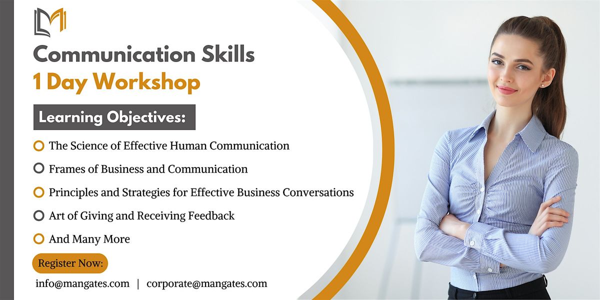 Communication Skills 1 Day Workshop in Stamford, CT on Jun 21st, 2024
