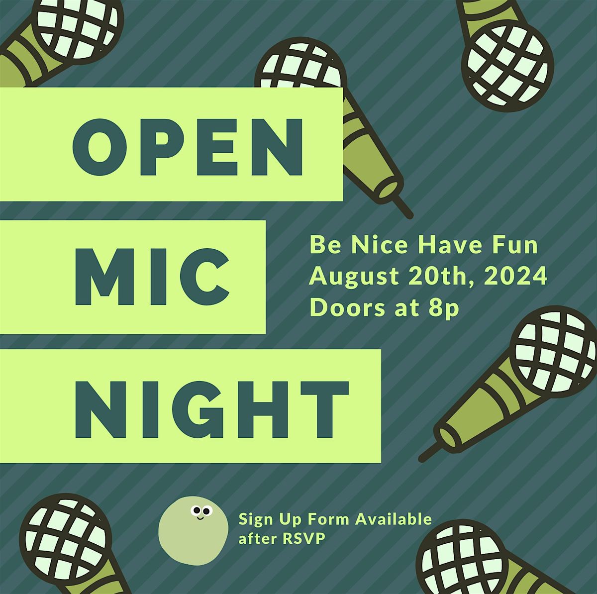 Open Mic Night for Comedians, Musicians, and Poets