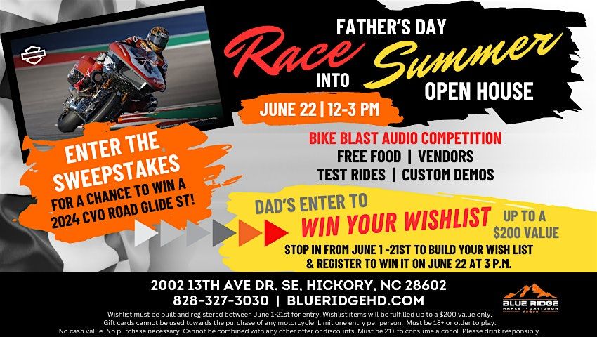 Father's Day Race Into Summer Open House