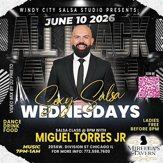 Sexy Salsa Wednesdays @ Mirella\u2019s \u2013 All Black Affair