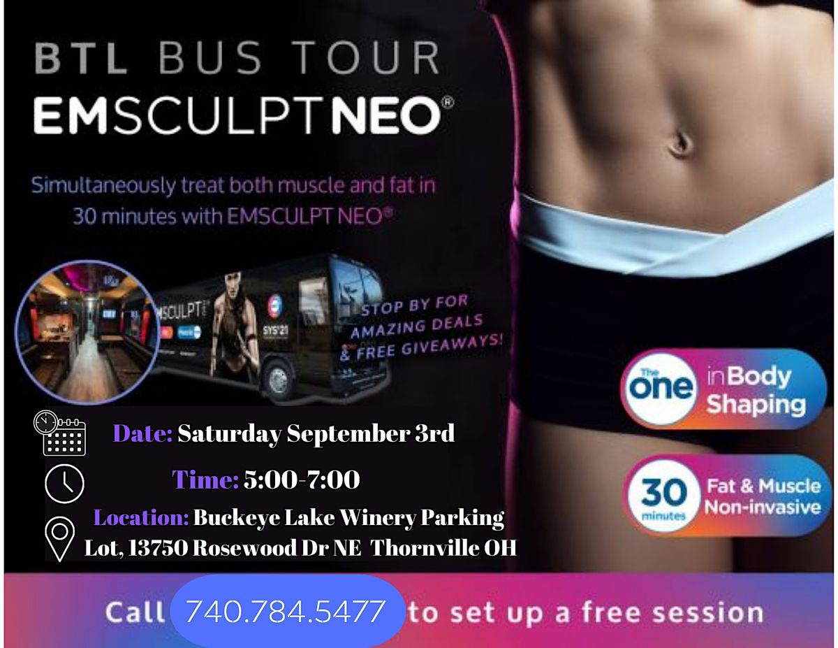 Emsculpt NEO Bus Tour with Free Body Sculpting Demos, Buckeye Lake