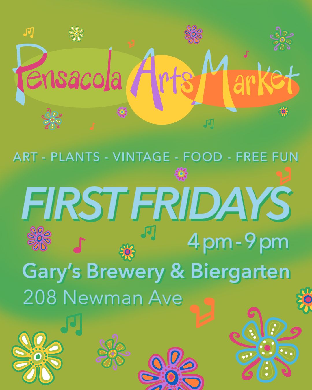 Pensacola Arts Market First Fridays @ Gary's Brewery & Biergarten