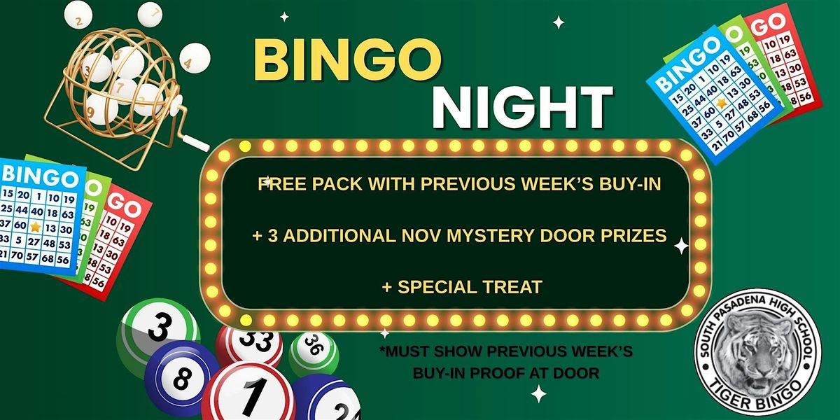 Free Pack Night Tiger Bingo
