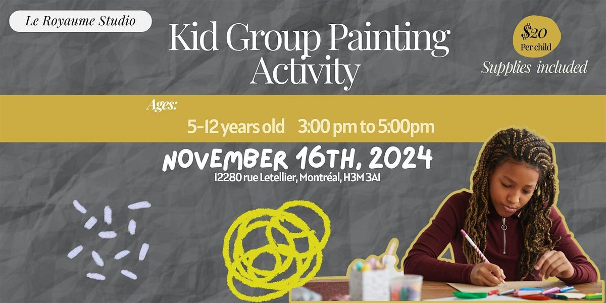 Kid Group Painting Activity