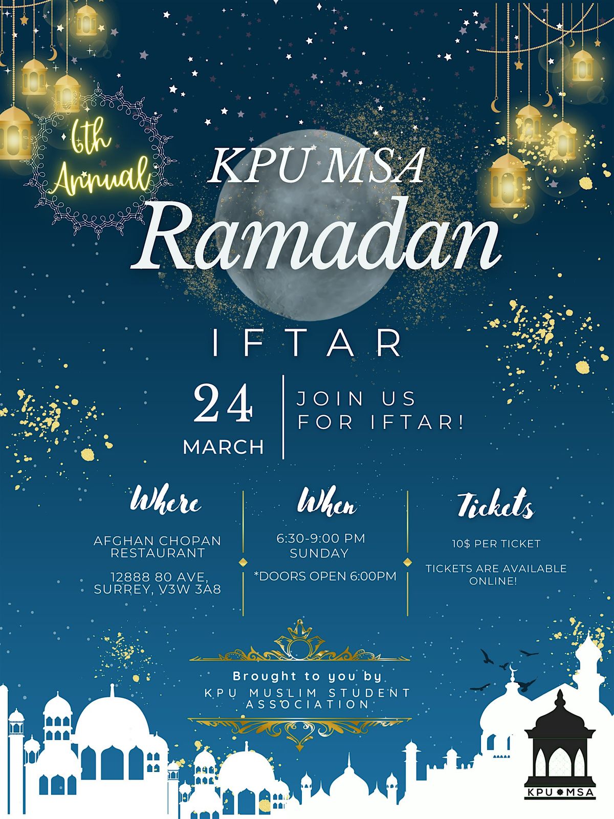 6th Annual KPU MSA Ramadan Iftar