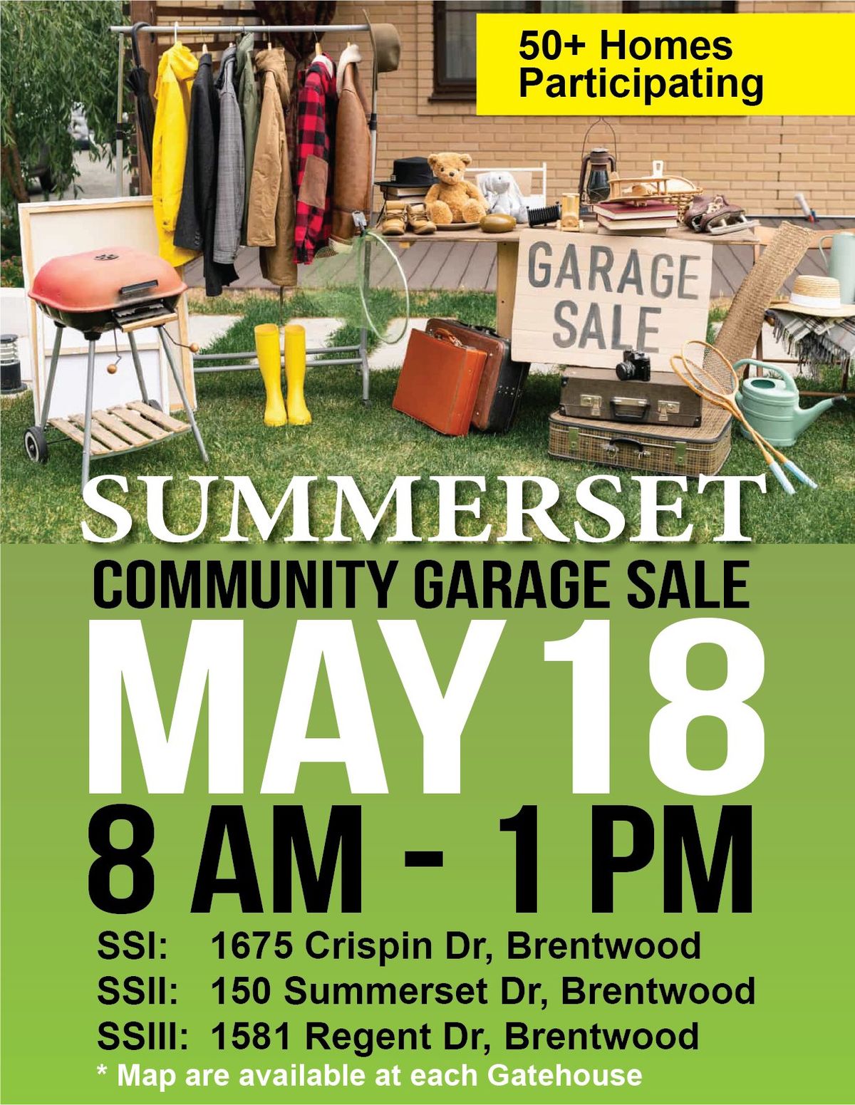 Annual Community Garage Sale, 150 Summerset Dr, Brentwood, CA 94513