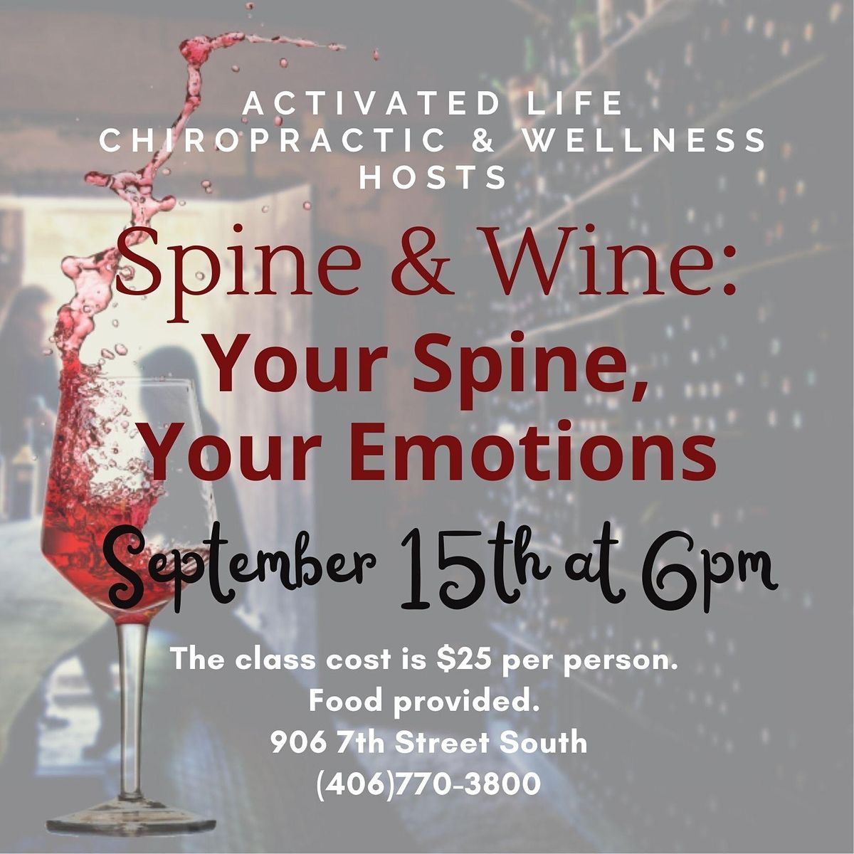 Spine & Wine: Your Spine, Your Emotions