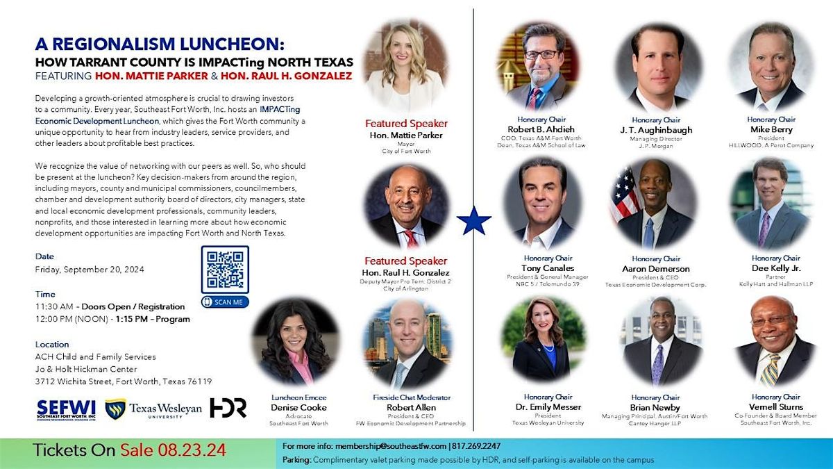 A Regionalism Luncheon: How Tarrant County is IMPACTing North Texas