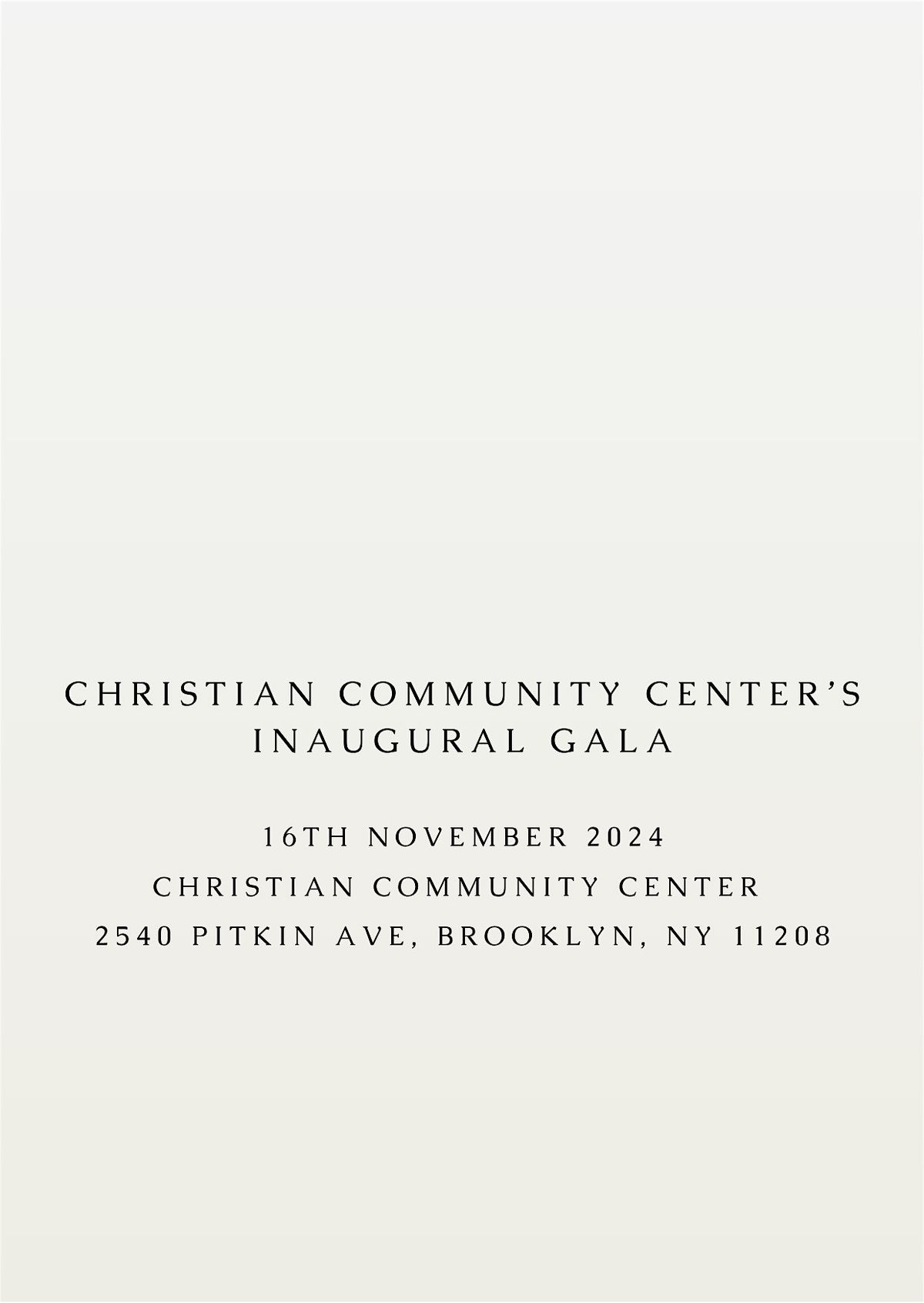 Christian Community Center's 1st Annual Gala