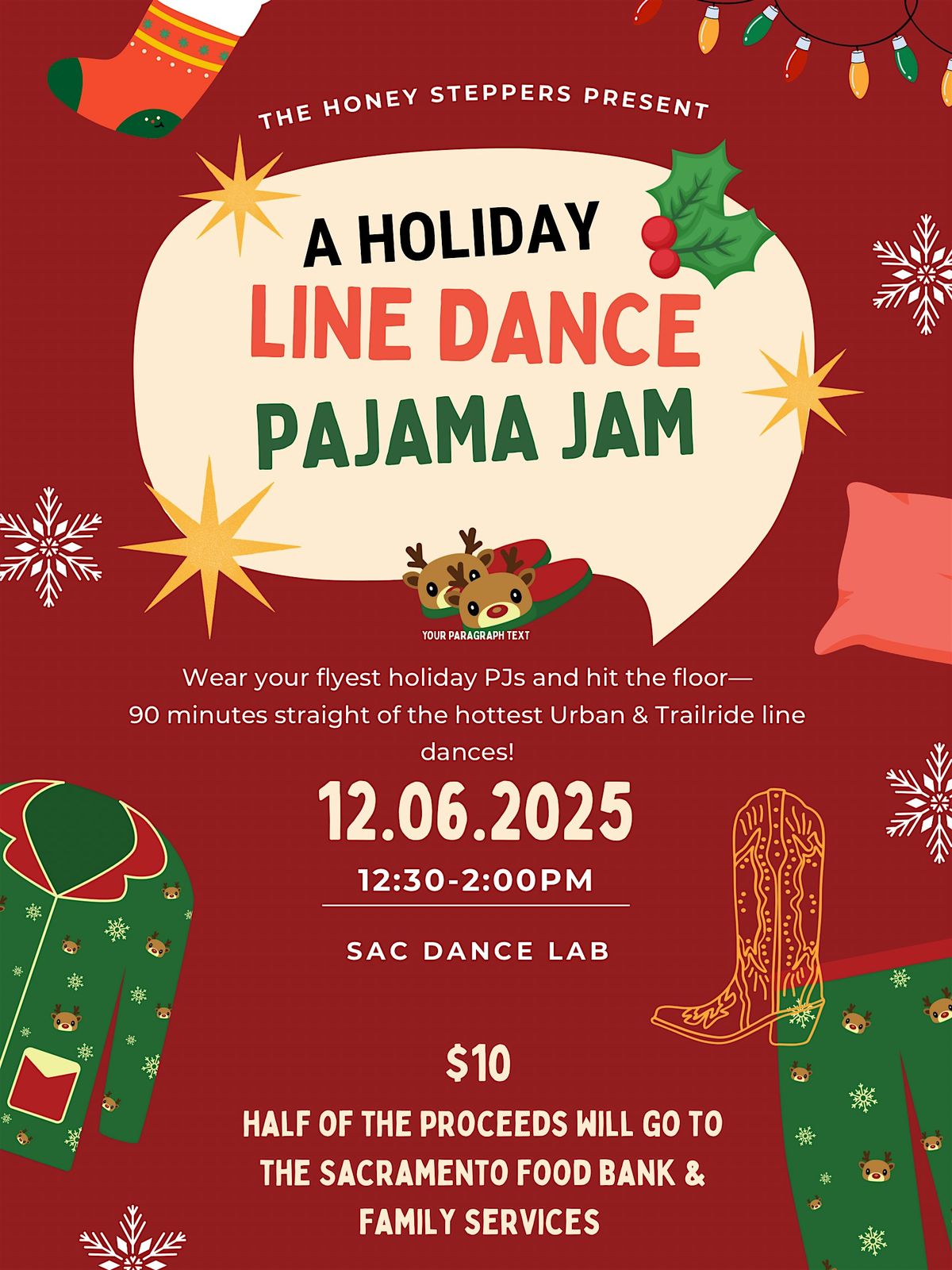 A Holiday Line Dance Pajama Jam