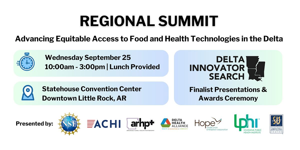 Regional Summit: Advancing Equitable Access to Food & Health Technologies