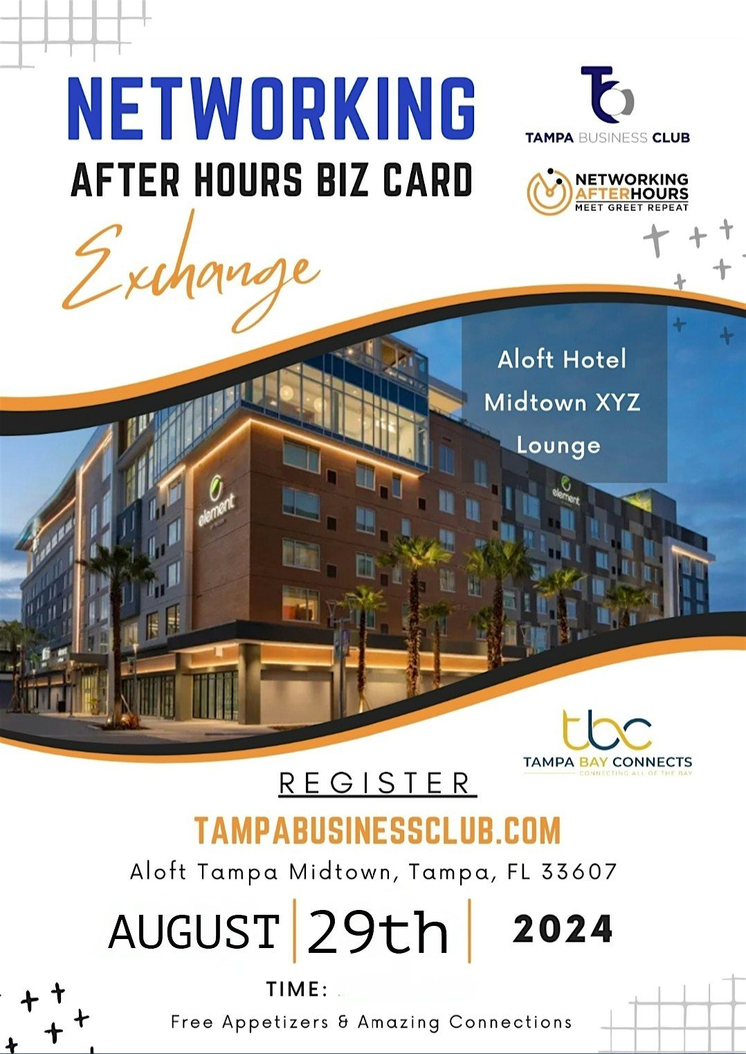 Networking After-Hours Biz Card Exchange @ Aloft Midtown Tampa XYZ Lounge