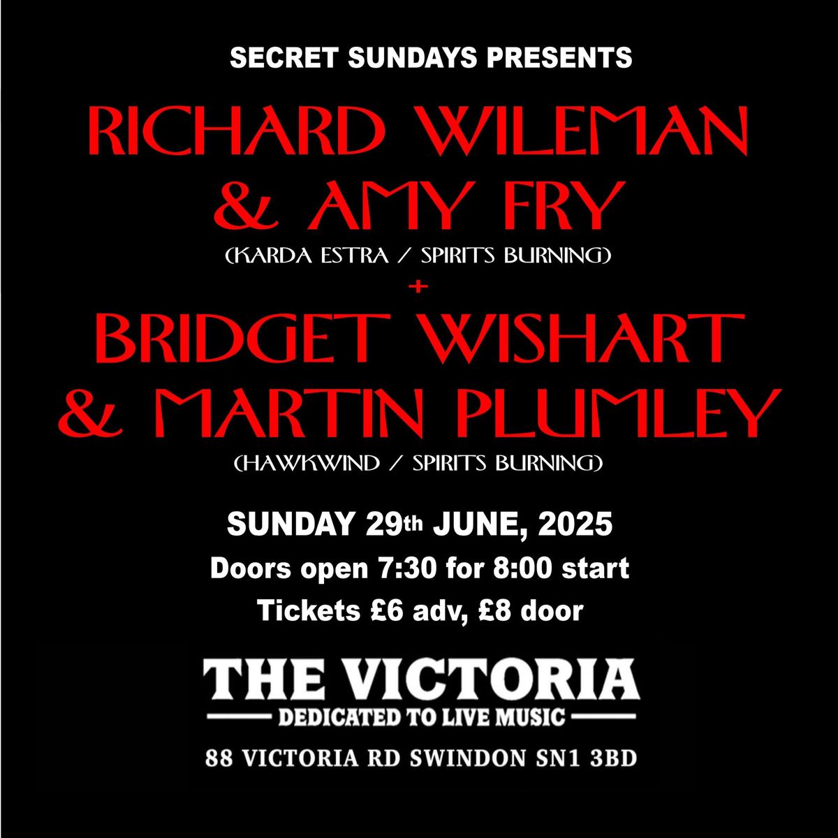 Richard Wileman \/ Amy Fry & Bridget Wishart \/ Martin Plumley live @ The Vic, Swindon