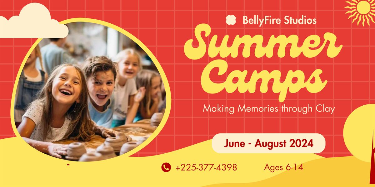 Kid's Pottery Summer Camps All Summer Long! (visit website to sign up)