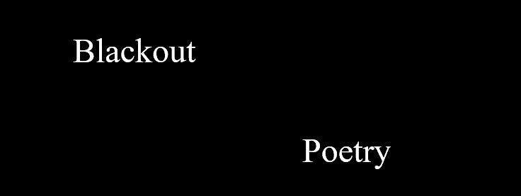 Teen Black Out Poetry Night