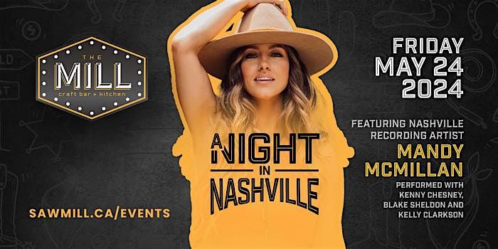 A Night in Nashville feat. Mandy McMillan at The Mill Craft Bar + Kitchen