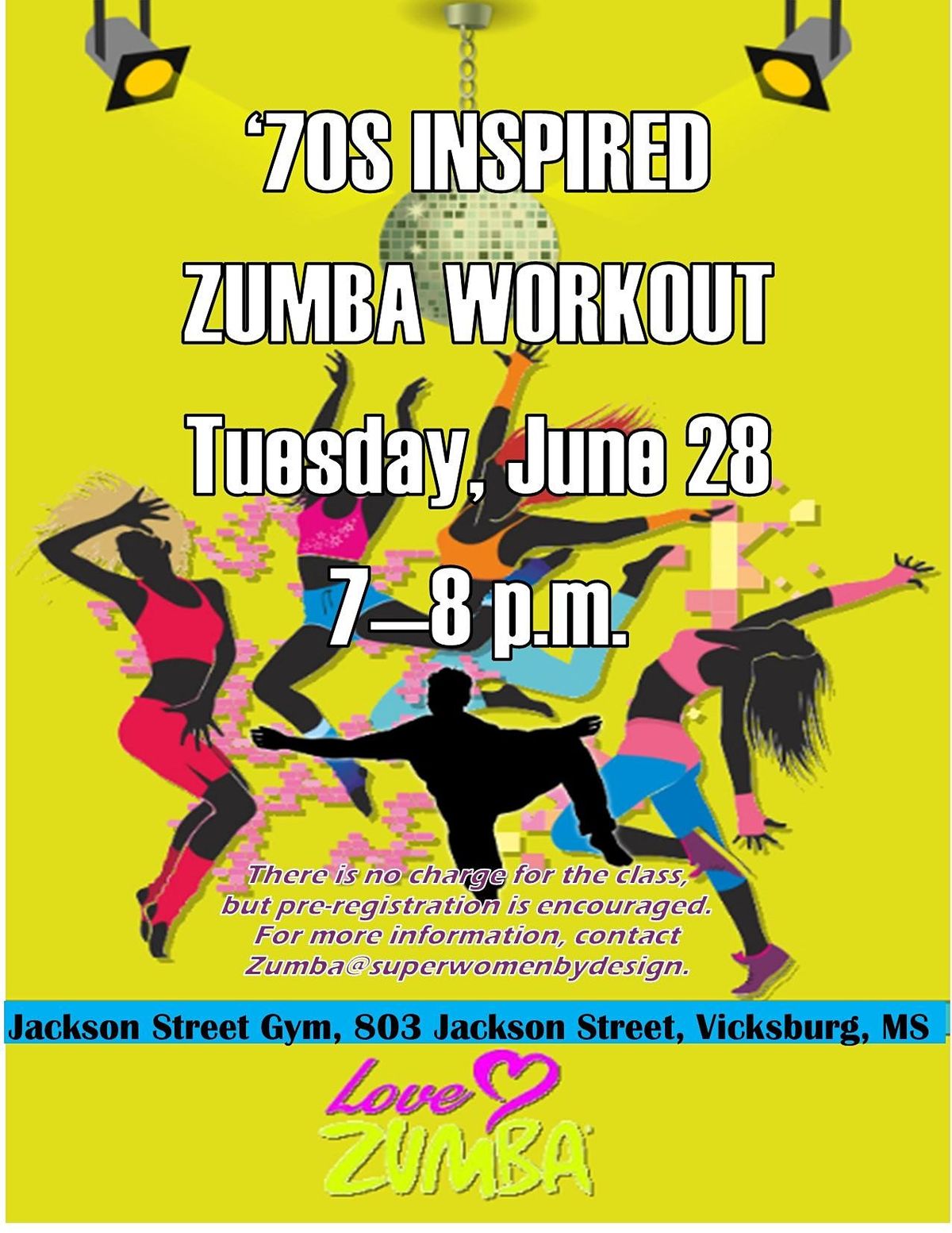 70s Inspired Zumba Workout Jackson Street Community Center Vicksburg