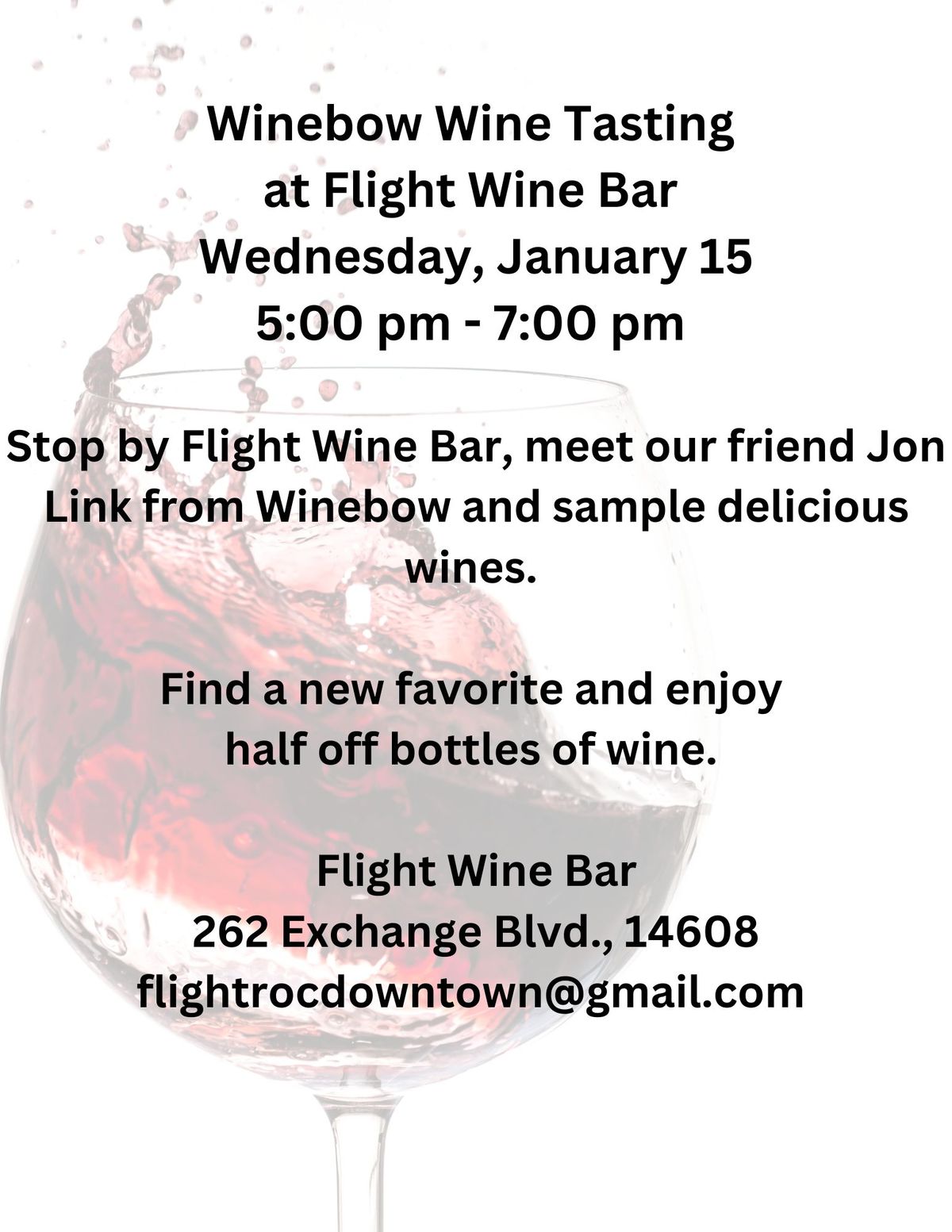 Winebow Wine Tasting  at Flight Wine Bar 