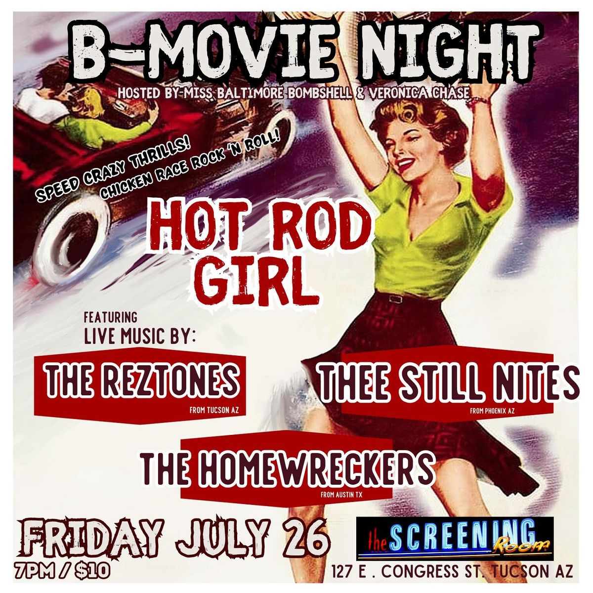 B-Movie Night: Rockabilly Party w\/The Reztones, Thee Still Nites & The Homewreckers