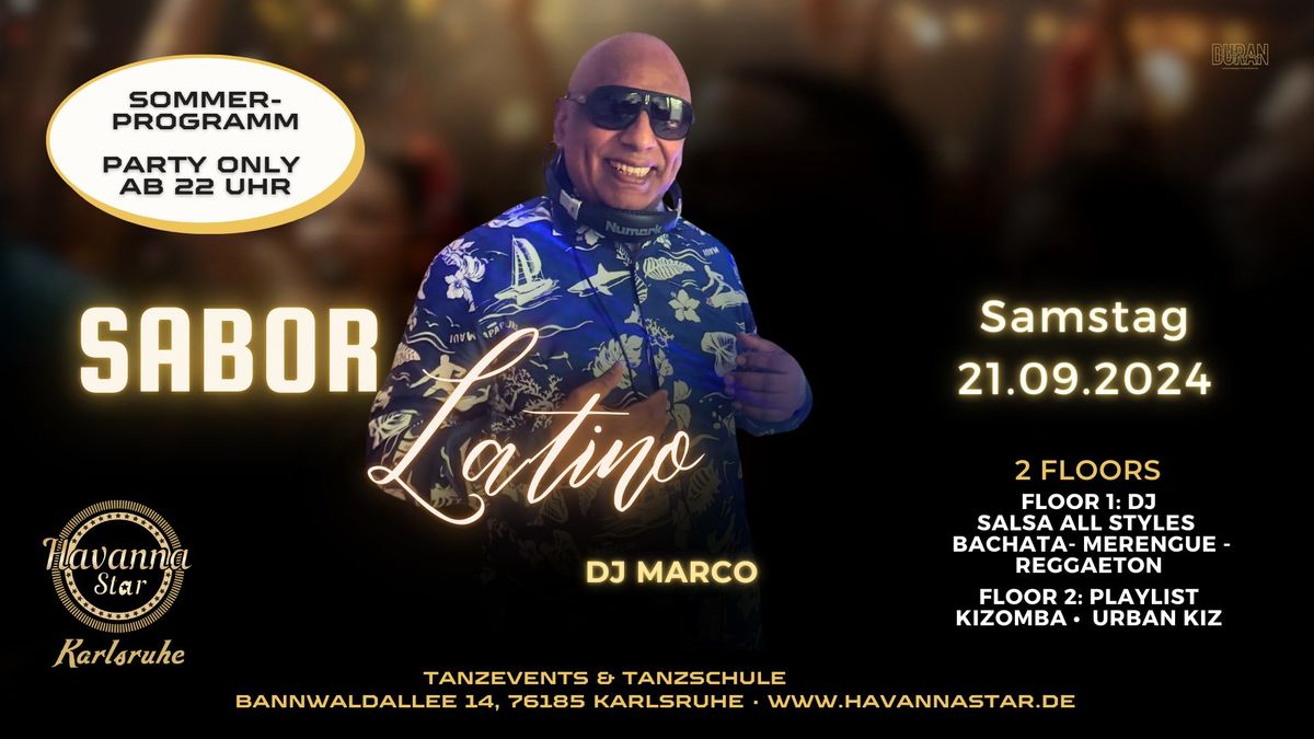 Sabor Latino\u2b50\ufe0f mit Kizombaraum \u2600\ufe0fSommerprogramm \u2600\ufe0f Party Only