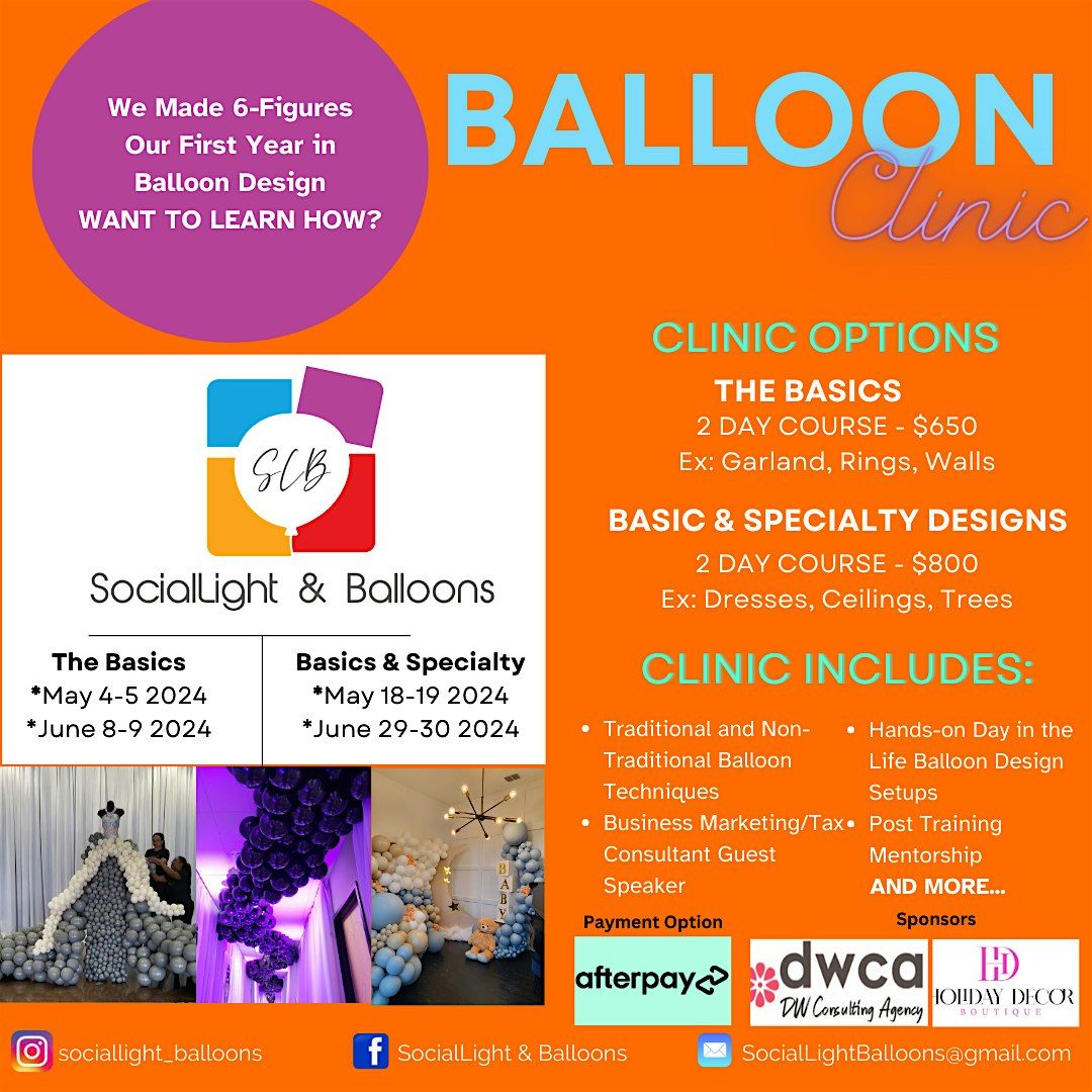Balloon Clinic - The Basics (Balloon Walls, Rings, Garlands)