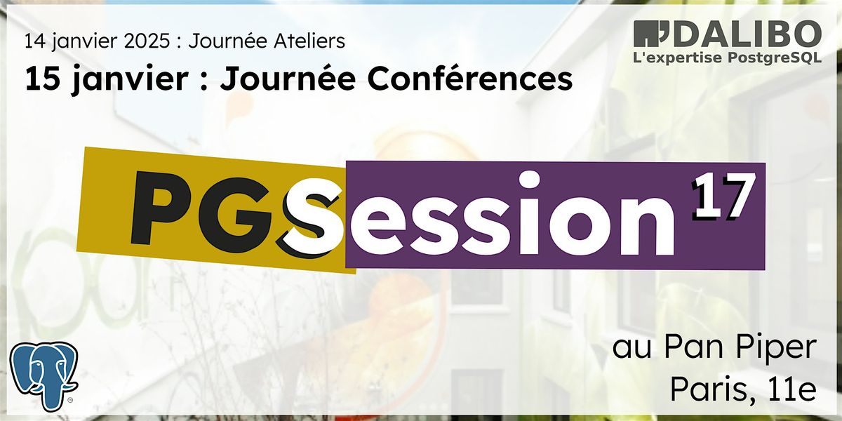 PGSession 17 : la journ\u00e9e Conf\u00e9rences