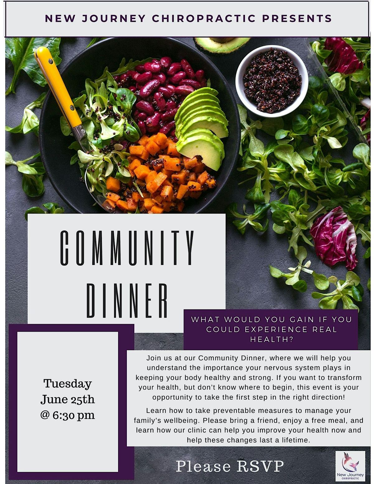Community Dinner with New Journey Chiropractic