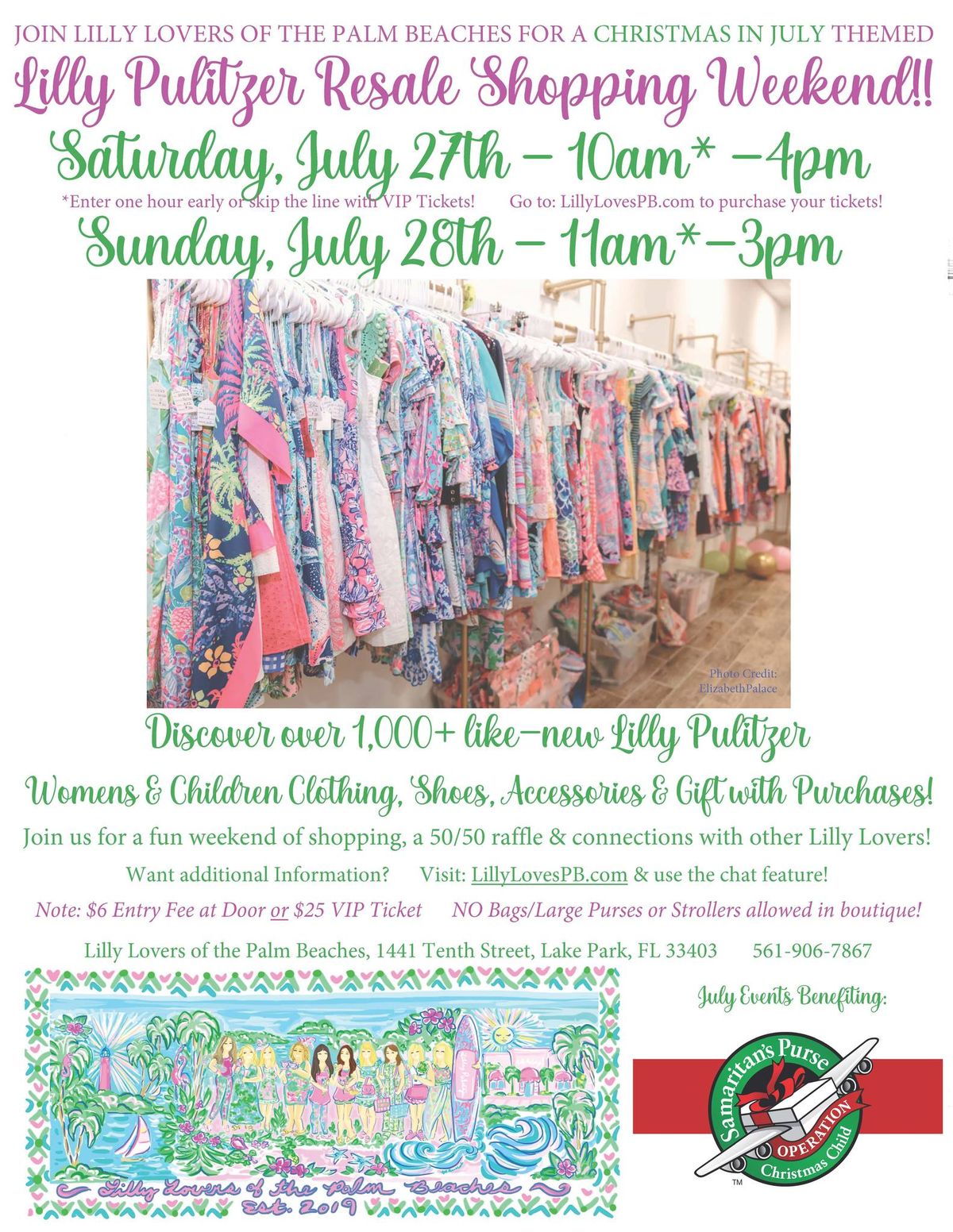 LILLY PULITZER JULY RESALE SHOPPING WEEKEND BY LILLY LOVERS OF THE PALM BEACHES