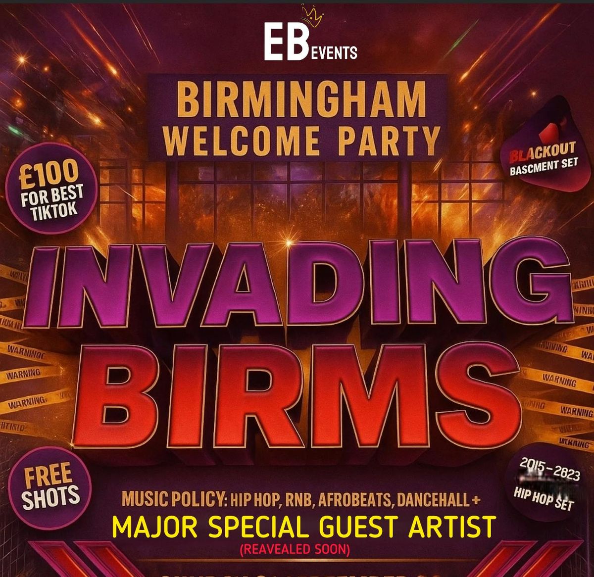 INVADING BIRMS - BIRMS BIGGEST FRESHERS EVENT