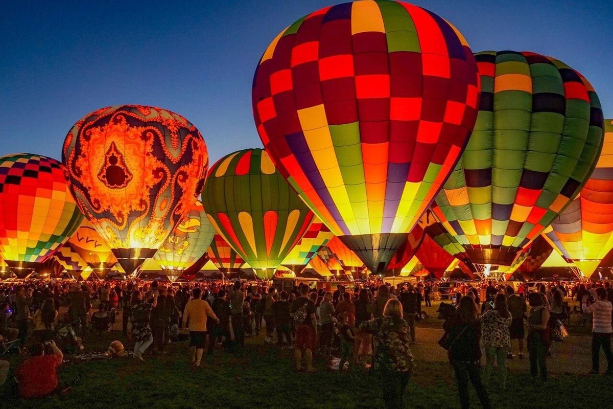 Albuquerque International Balloon Fiesta - Evening Session at Balloon Fiesta Park