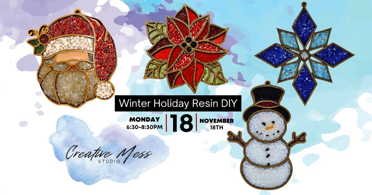 Winter Holiday Resin Glass DIY | Tapster CLE