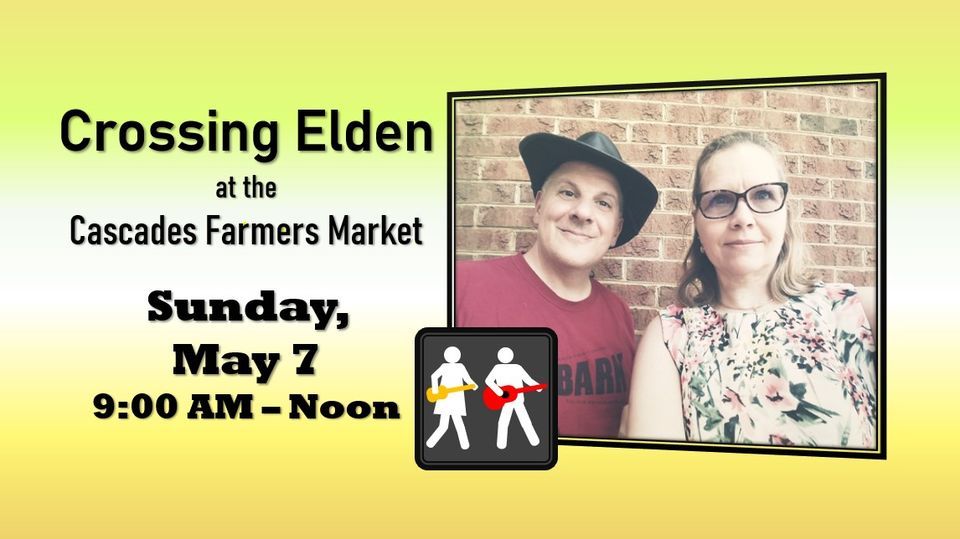 Crossing Elden at Cascades Farmers Market, Cascades Farmers Market, Sterling, 7 May 2023