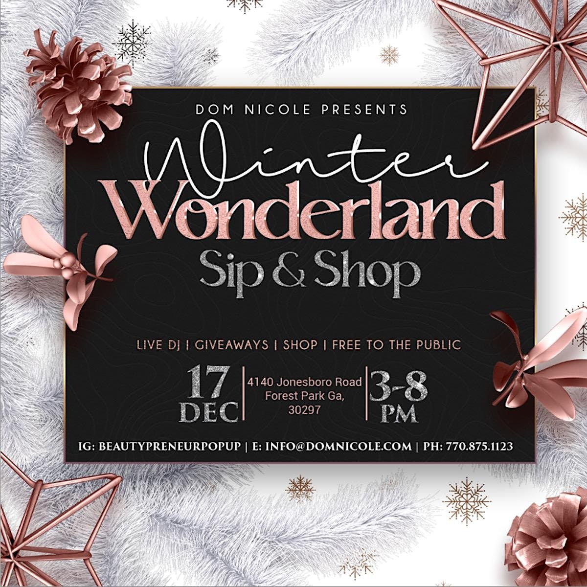 Winter Wonderland Sip and Shop