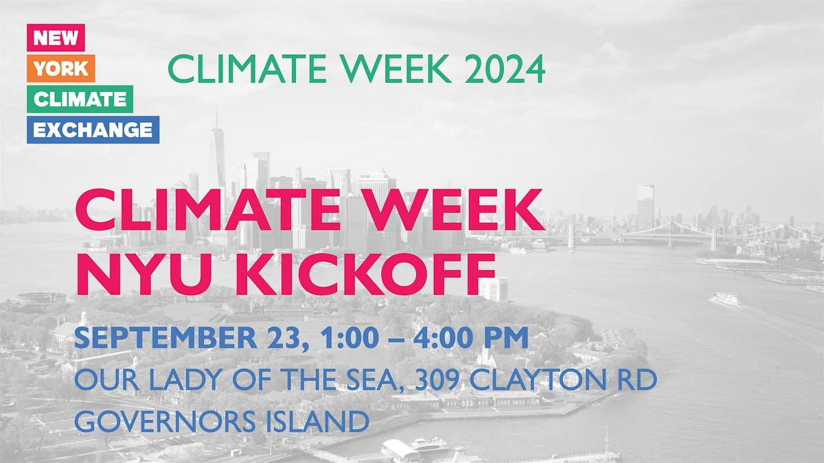 Climate Week NYU Kickoff