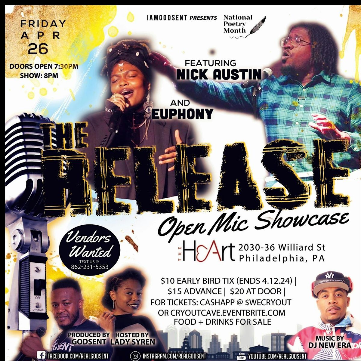 The RELEASE Showcase & Open Mic( ft. Nick Austin & Euphony))