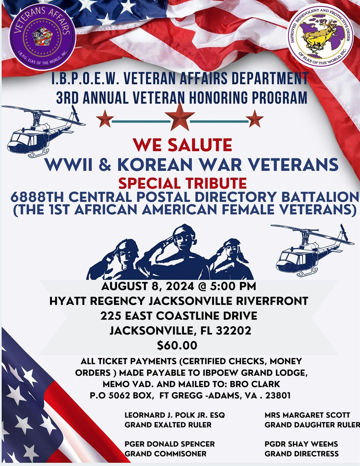 Grand Lodge Veterans Affairs - 3rd Annual Veterans Honoring Program