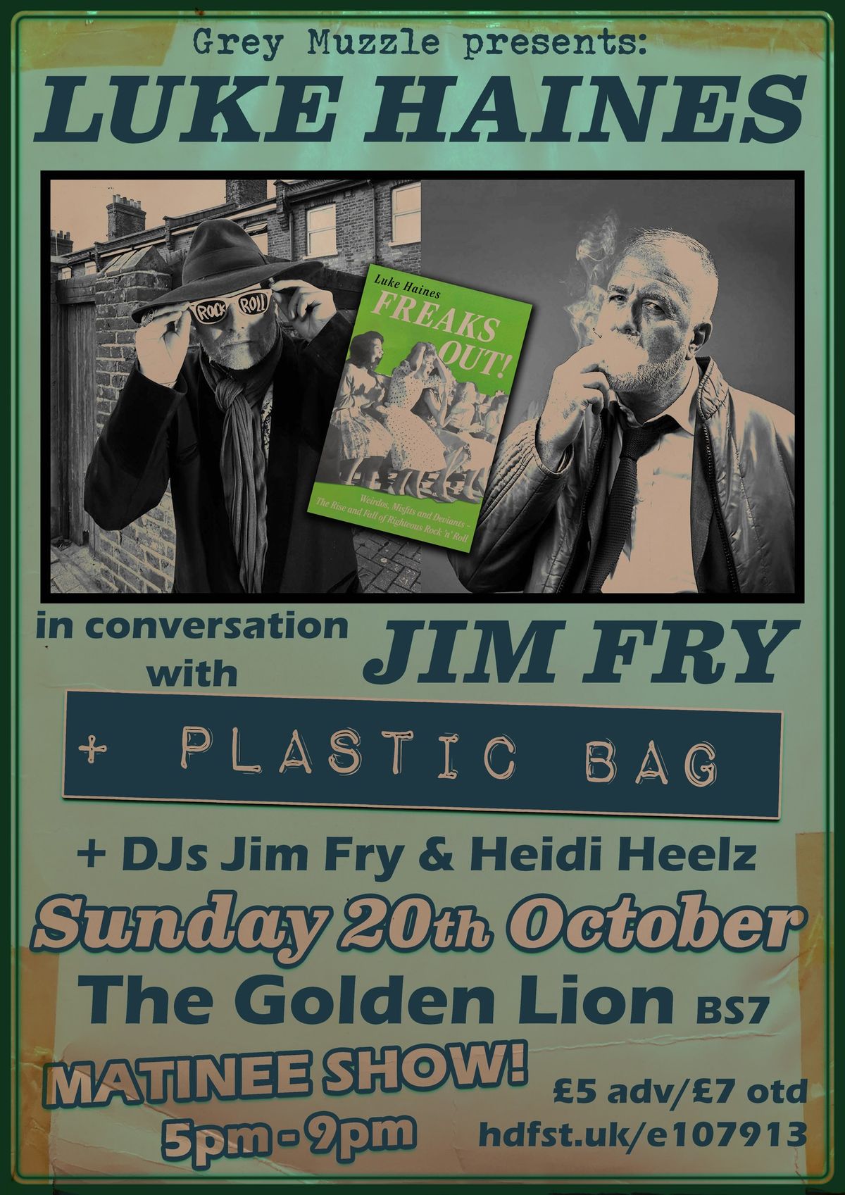 LUKE HAINES in conversation with JIM FRY + Plastic Bag LIVE