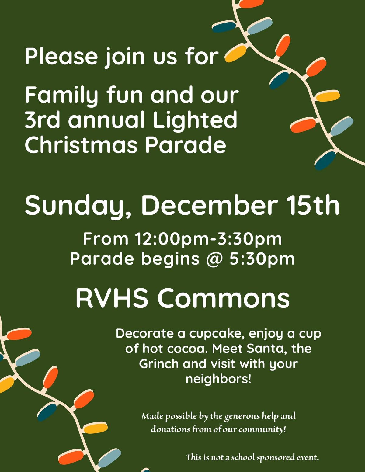 Family Fun and 3rd annual Christmas Parade