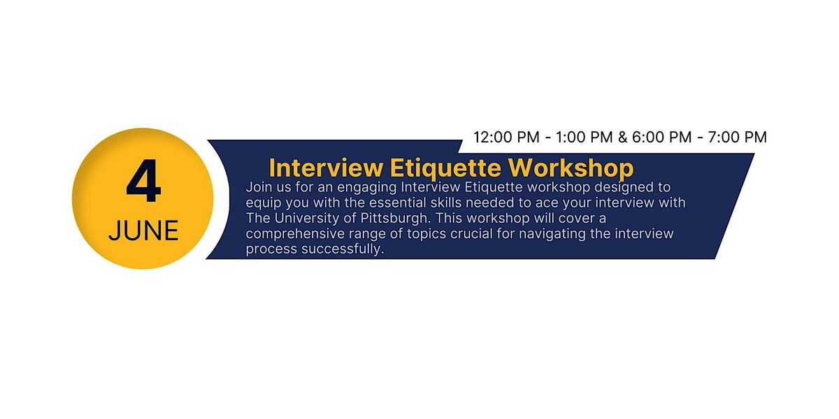 Interview Etiquette Workshop