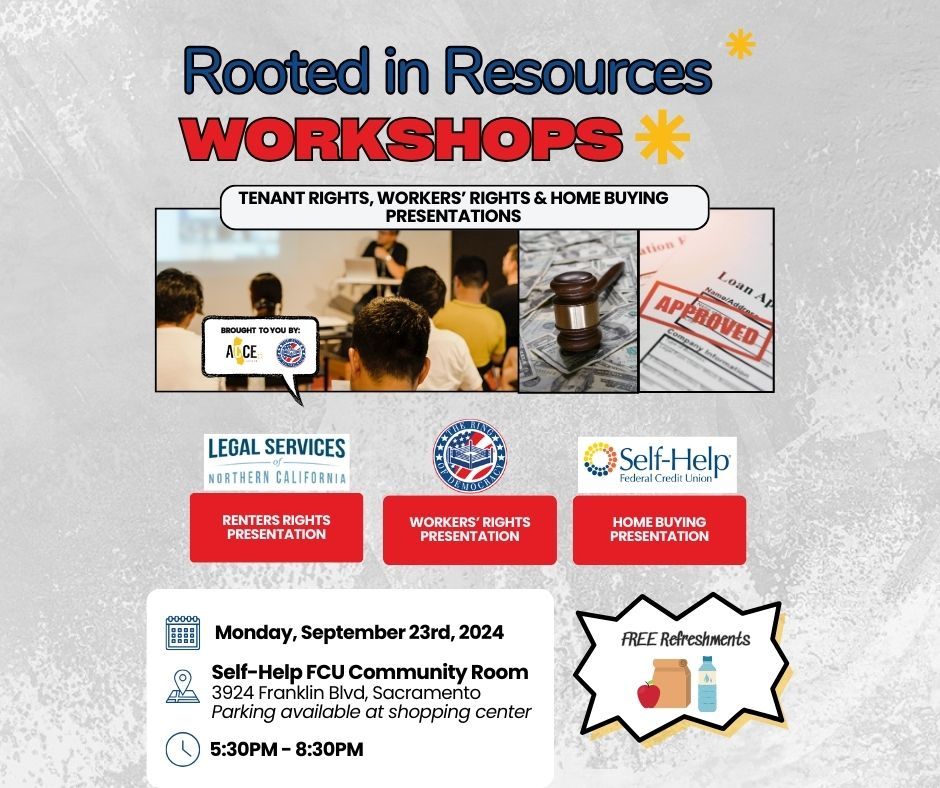 Rooted in Resources Workshops! (South Sacramento)